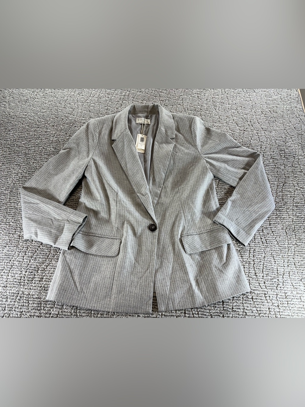 NWT Z Supply Women’s Size Large Sea Salt Monroe Pinstripe‎ Blazer